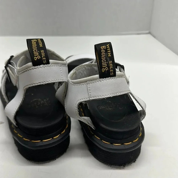 Dr Doc Martens Blaire Hydro Leather Strap Fisherman Sandals White Leather Size 6 - Picture 4 of 9